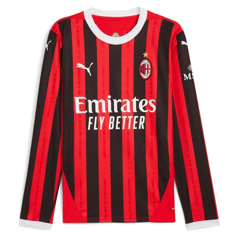 AC Milan Puma 2024/25 Home Long Sleeve Jersey - Red Puma