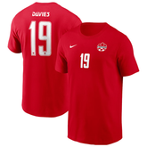 Alphonso Davies Canada Soccer Nike Home Name & Number T-Shirt - Red