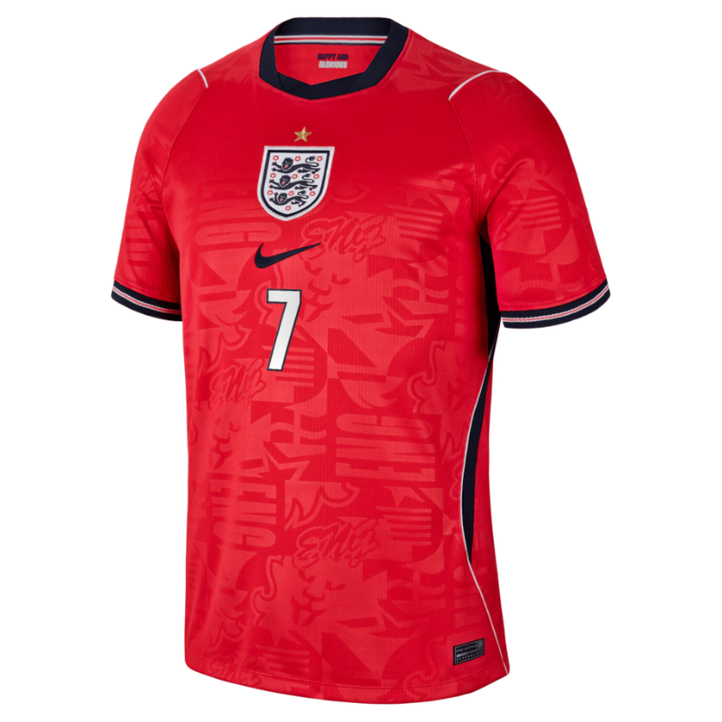 Bukayo Saka England National Team Nike 2026 Away Stadium Jersey - Red