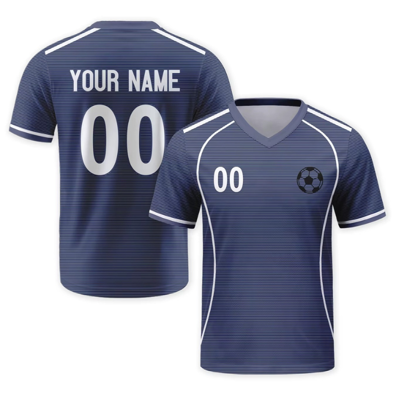 Custom Football Jersey - Personalized White & Gold Soccer Team Shirt