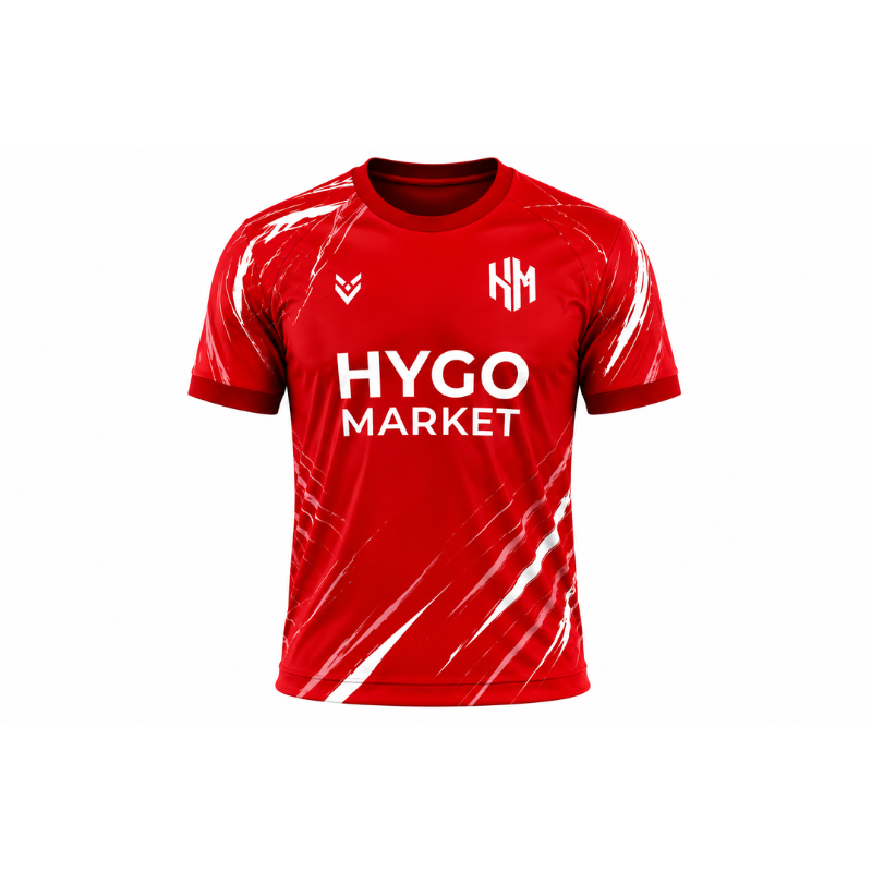 HYGO Market Red Performance Football Jersey – Crimson Edition