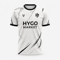 HYGO Market White Performance Football Jersey – Marble Edition
