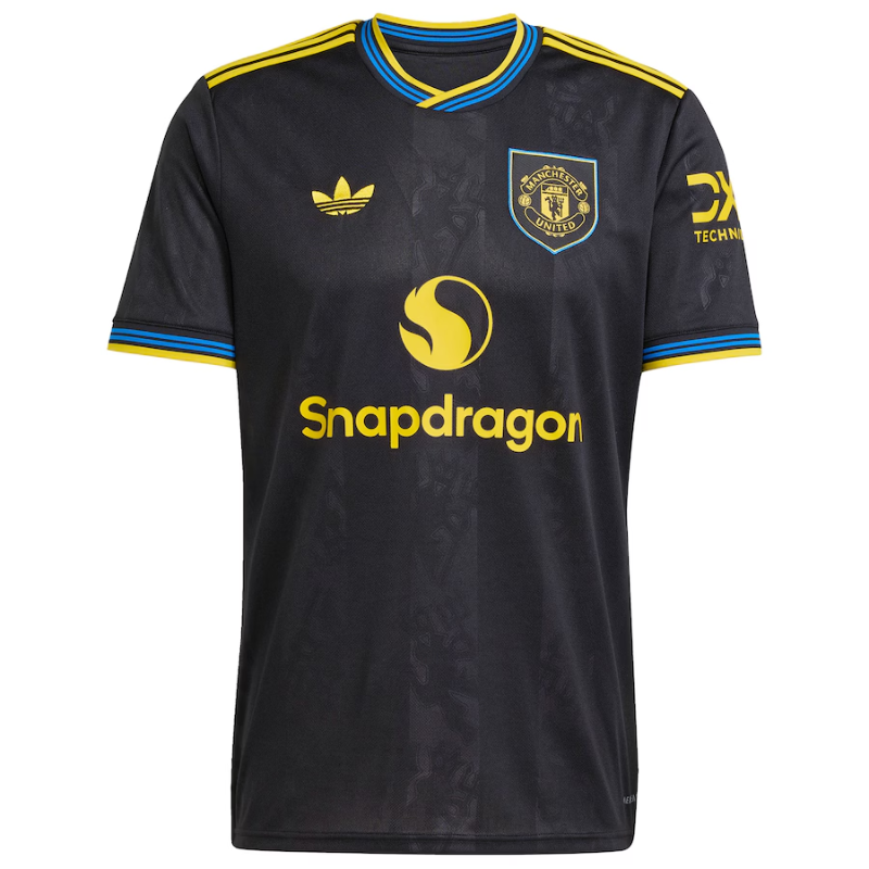 Manchester United adidas 2025/26 Third Custom Jersey - Black Adidas