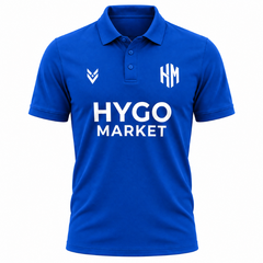 Men's Royal Blue Short-Sleeve Polo Shirt – HYGO MARKET Athletic Fit Casual Top