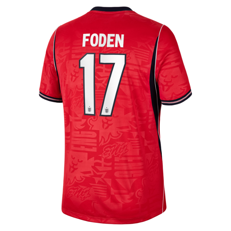 Phil Foden England National Team Nike 2026 Away Stadium Jersey - Red