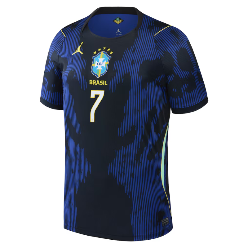Vinicius Junior Brazil National Team Jordan Brand 2026 Away Stadium Jersey - Blue