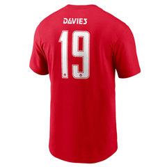 Alphonso Davies Canada Soccer Nike Home Name & Number T-Shirt - Red