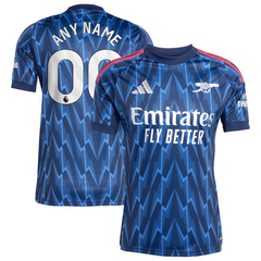 Arsenal adidas 2025/26 Away Custom Jersey - Blue Adidas