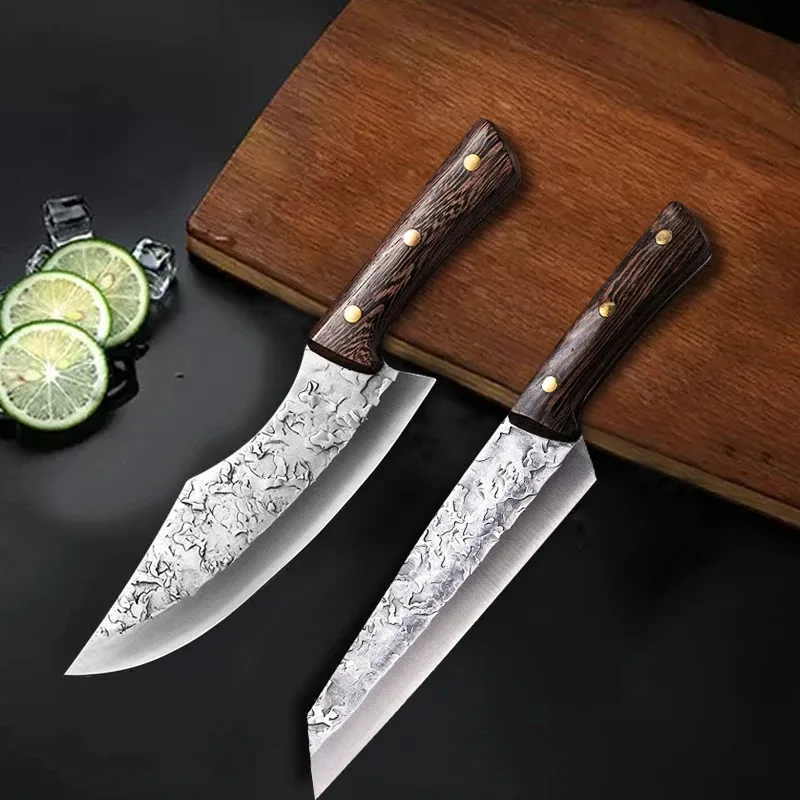 Handmade Japanese Full Tang Chef & Boning Knife – Steel Cleaver Cutter