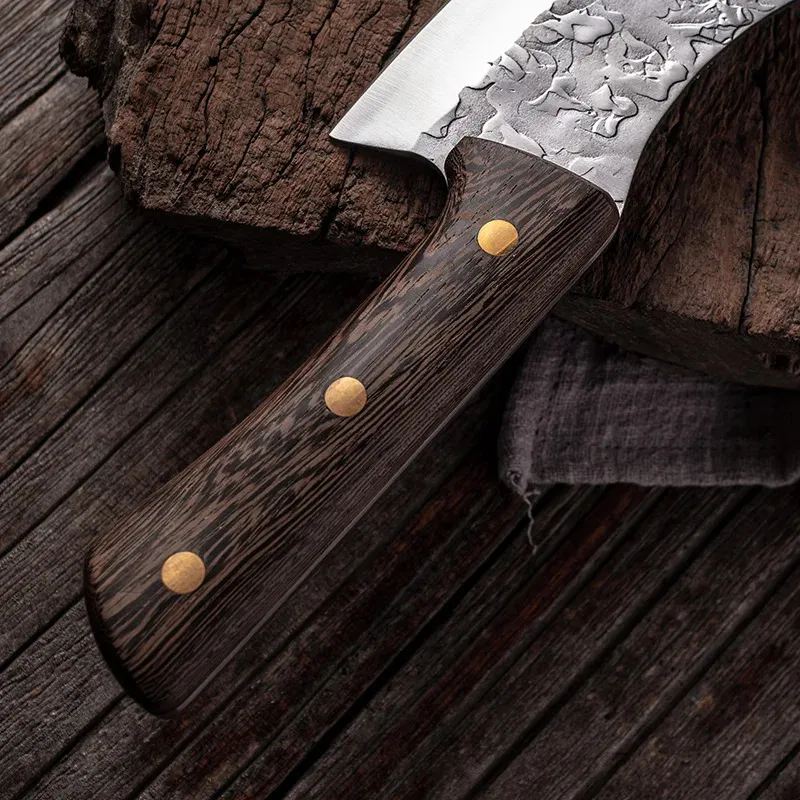 Handmade Japanese Full Tang Chef & Boning Knife – Steel Cleaver Cutter