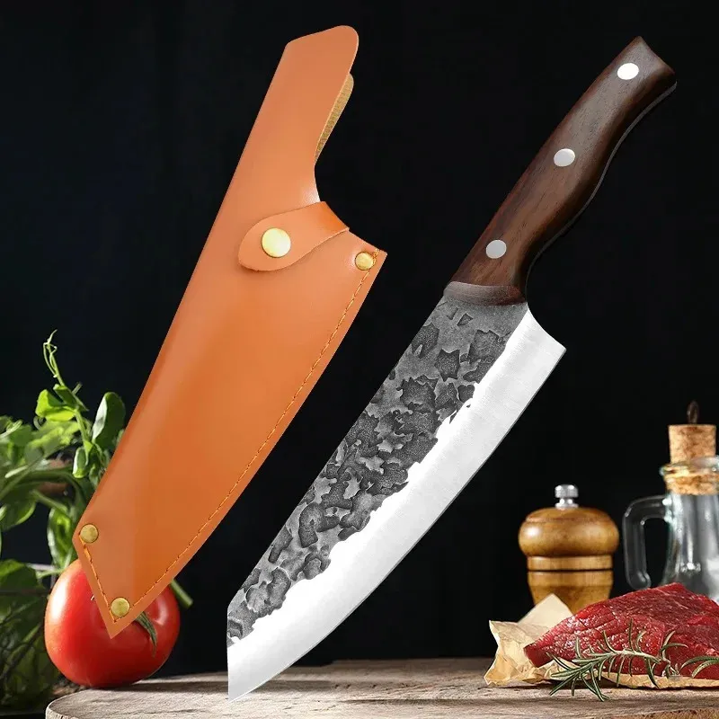 Japanese Chef’s Knife – Stainless Steel Butcher Knife for Meat, Fish & Vegetables-