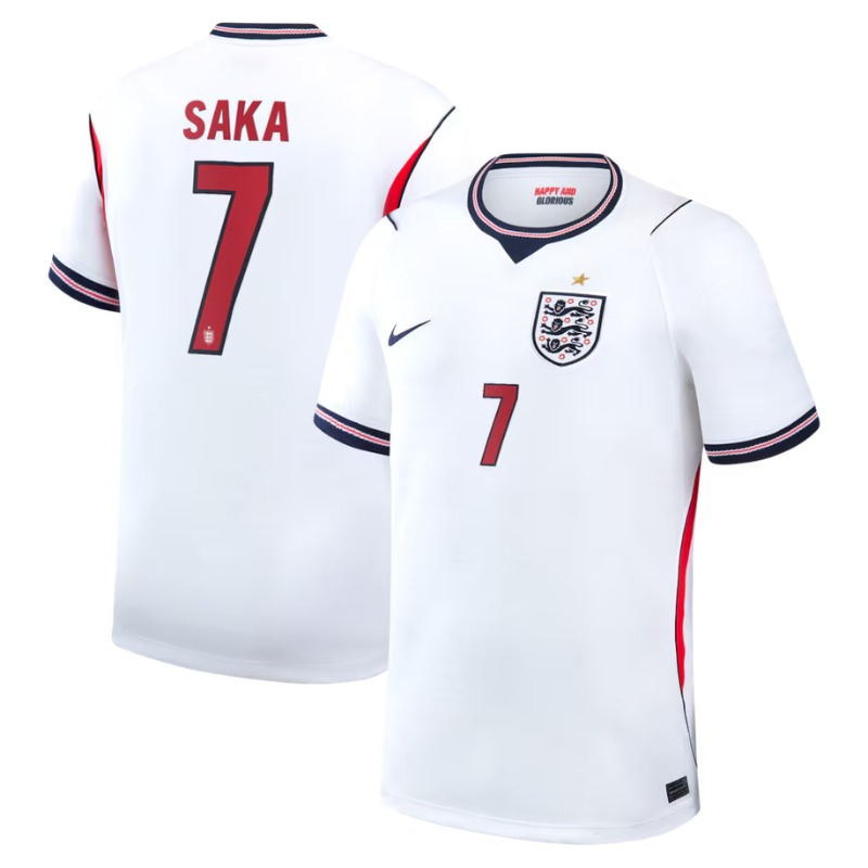 Bukayo Saka England National Team Nike 2026 Home Stadium Jersey - White