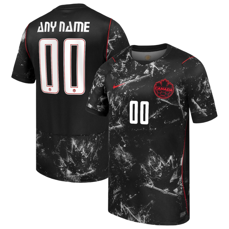 Canada Soccer Nike 2026 Away Stadium Custom Jersey - Black