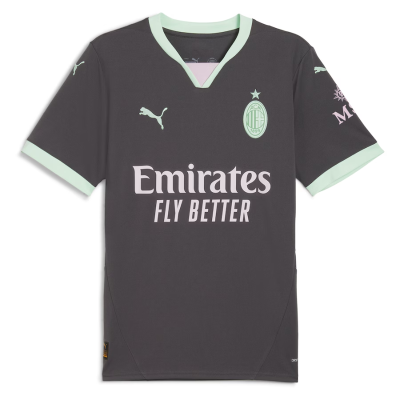 Christian Pulisic AC Milan Puma 2024/25 Third Player Jersey - Charcoal Puma