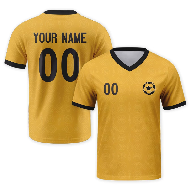 Custom Personalized Soccer Jersey - Yellow Training Shirt with Name & Number for Men, Women, and Youth