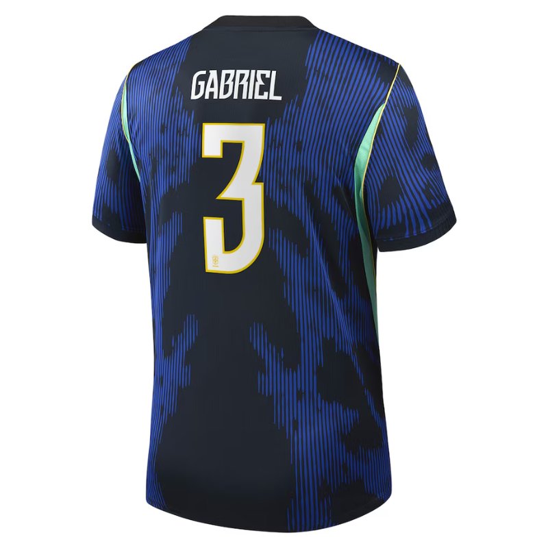 Gabriel Magalhães Brazil National Team Jordan Brand 2026 Away Stadium Jersey - Blue