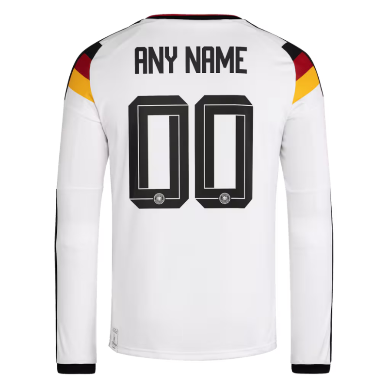 Germany National Team adidas 2026 Home Long Sleeve Custom Jersey - White