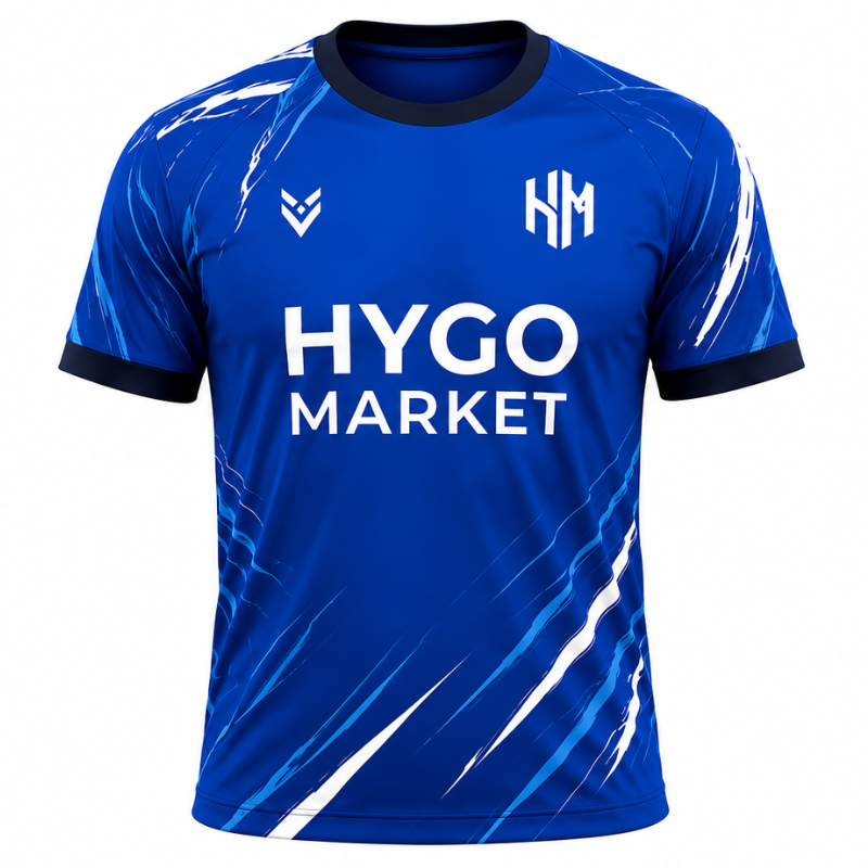 HYGO Market Blue Performance Football Jersey – Ocean Edition