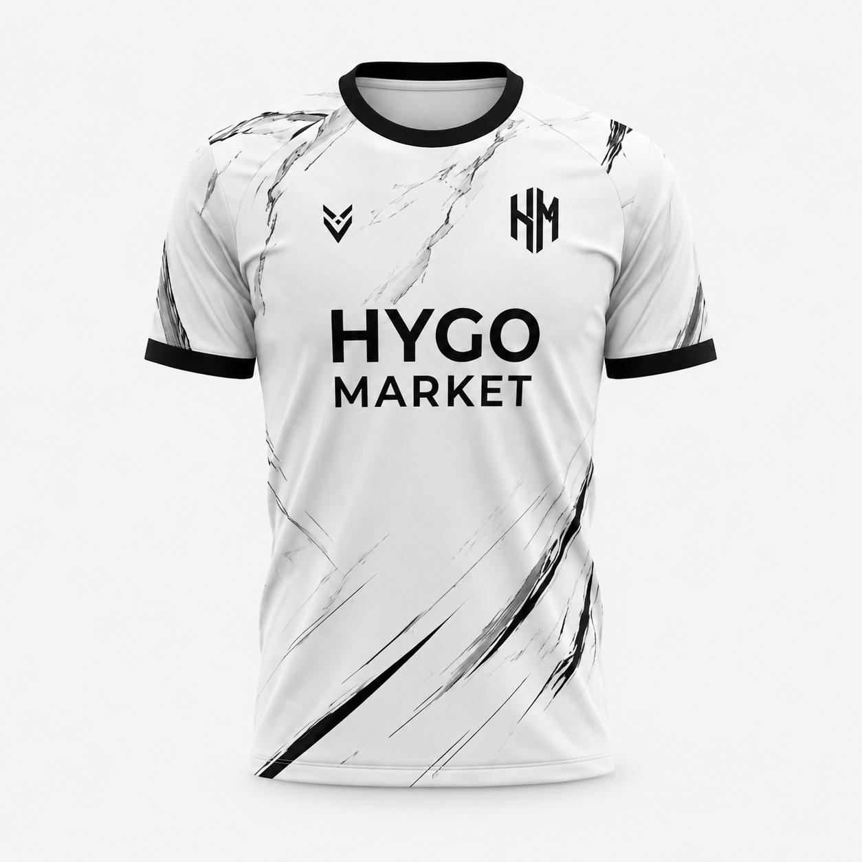 HYGO Market White Performance Football Jersey – Marble Edition