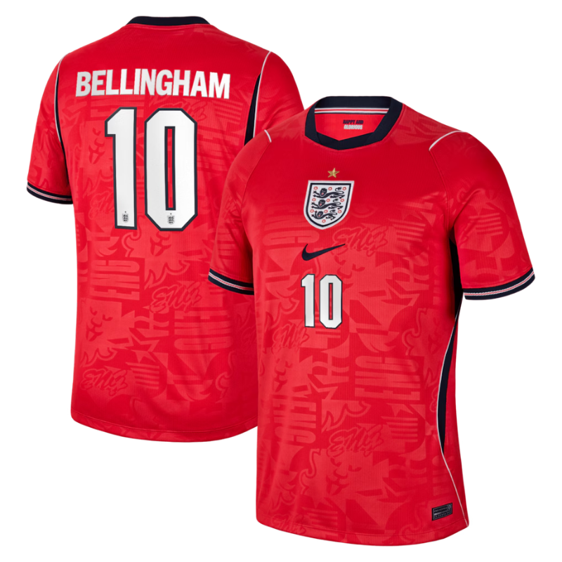 Jude Bellingham England National Team Nike 2026 Away Stadium Jersey - Red