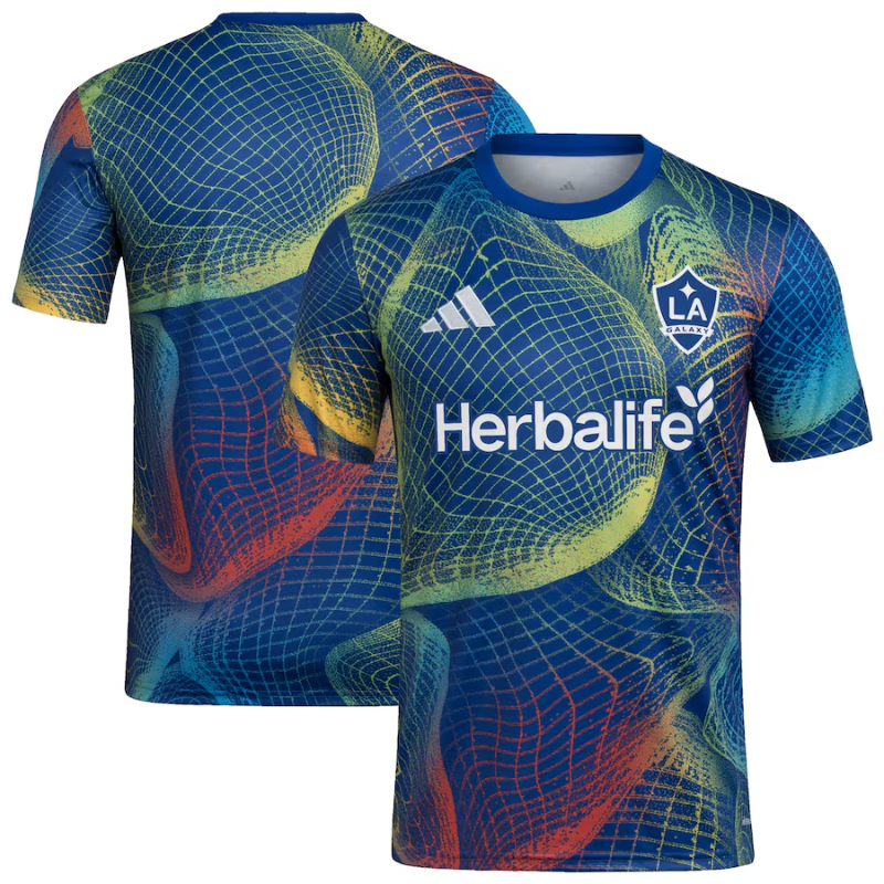 LA Galaxy adidas 2025 United We Play AEROREADY Pre-Match Top - Blue
