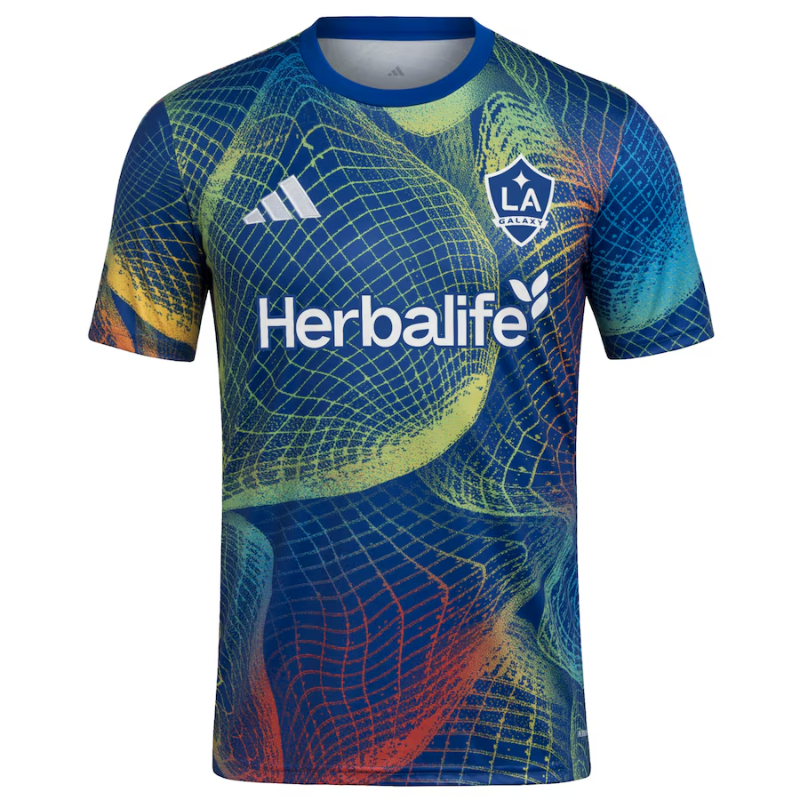 LA Galaxy adidas 2025 United We Play AEROREADY Pre-Match Top - Blue