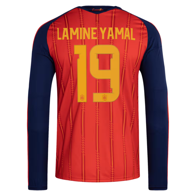 Lamine Yamal Spain National Team adidas 2026 Home Long Sleeve Jersey - Red