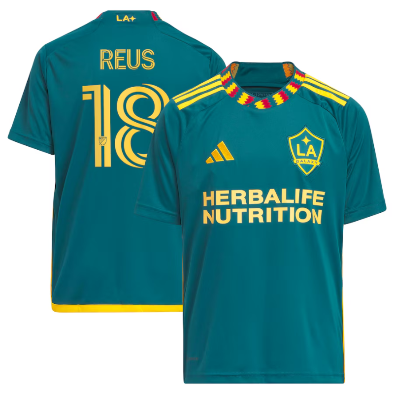 Marco Reus LA Galaxy adidas Youth 2024 LA Kit Player Jersey - Green