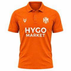 Men's Orange Short-Sleeve Polo Shirt – HYGO MARKET Athletic Fit Casual Top