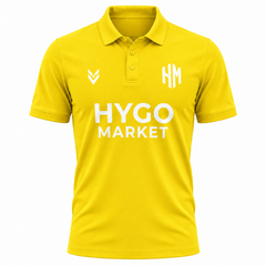 Men's Yellow Short-Sleeve Polo Shirt – HYGO MARKET Athletic Fit Casual Top