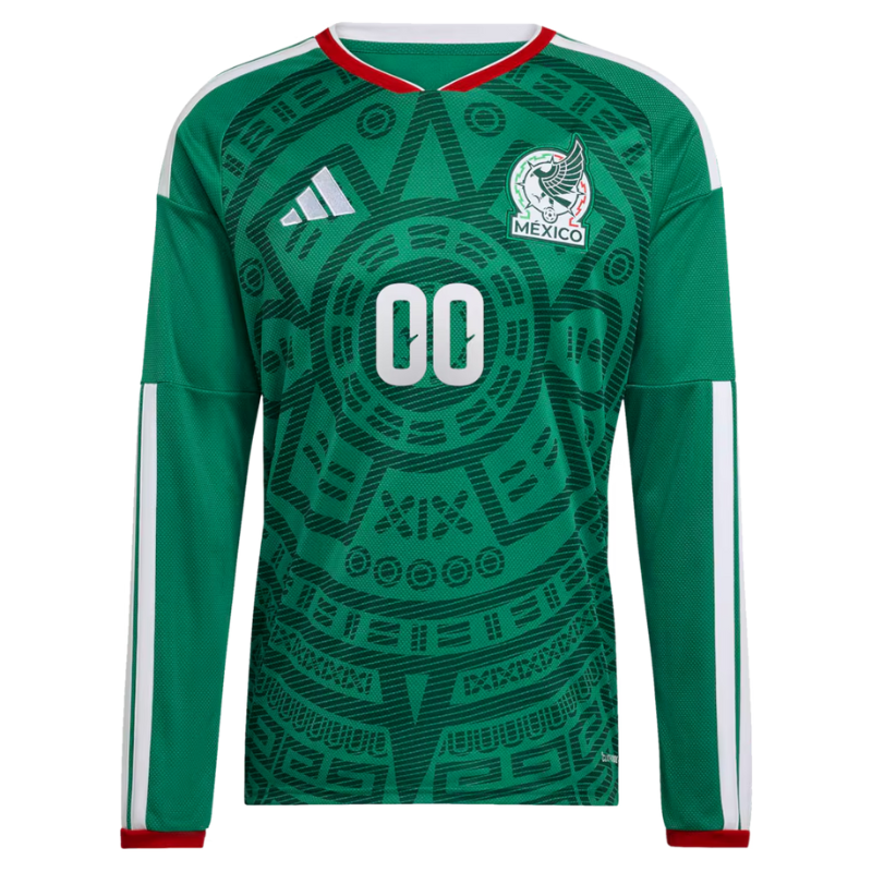 Mexico National Team adidas 2026 Home Long Sleeve Custom Jersey - Green