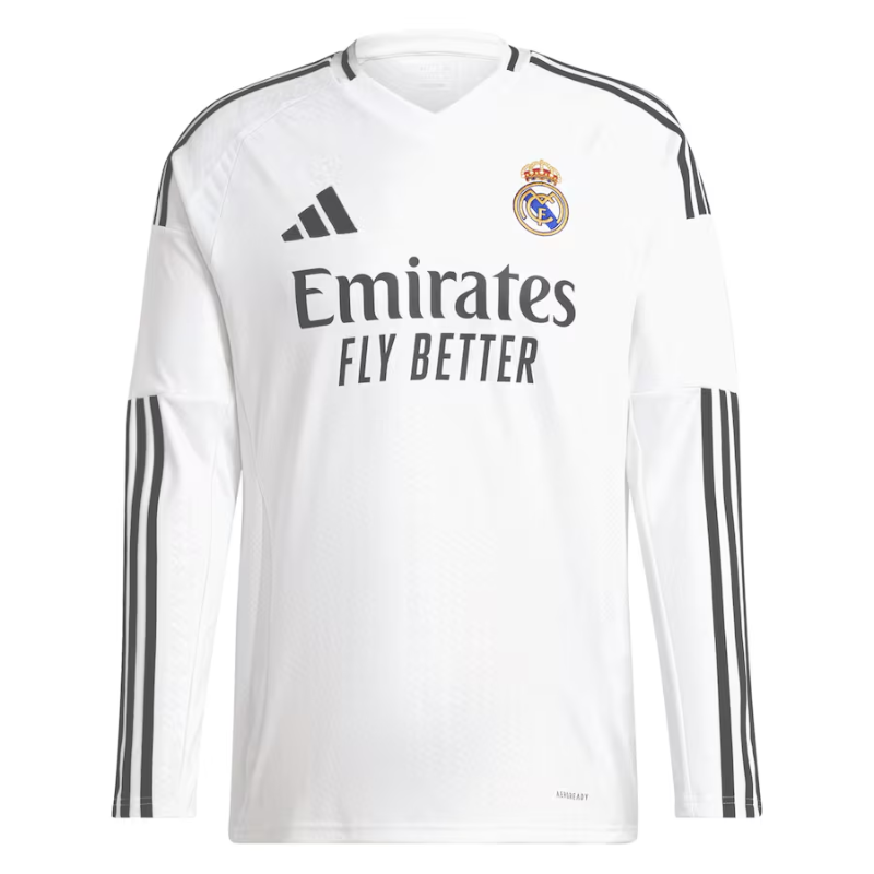 Real Madrid adidas 2024/25 Home Long Sleeve Jersey - White Adidas