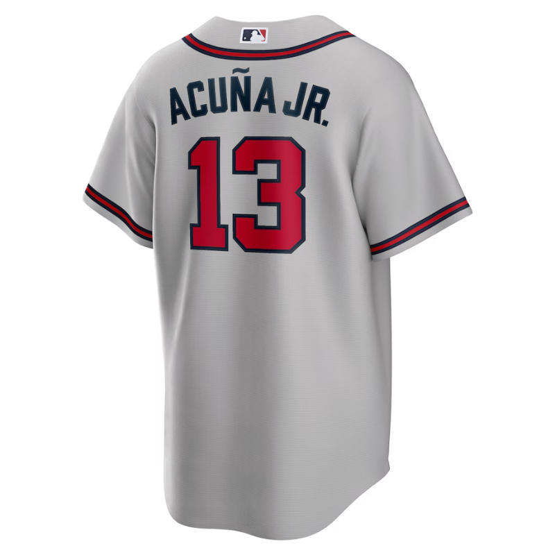 Ronald Acuna Jr. Atlanta Braves Nike Road Player Name Jersey - Gray